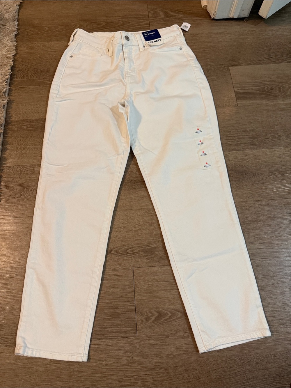 Old Navy White Straight Leg Women's Jeans